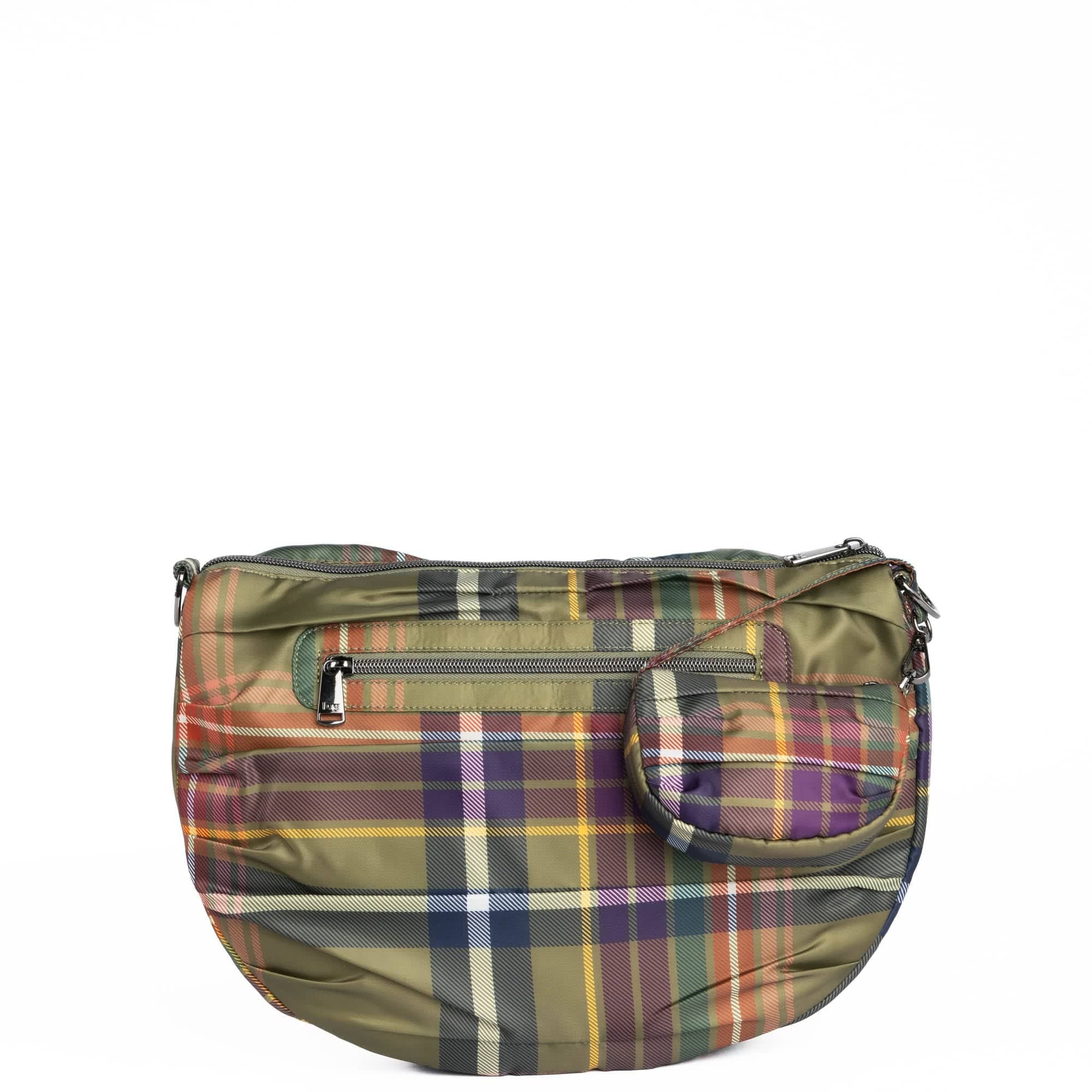 Scuffle Pleated Crossbody Bag with Disco Pouch - AUTUMN PLAID - Scuffle_AutumnPlaid_04